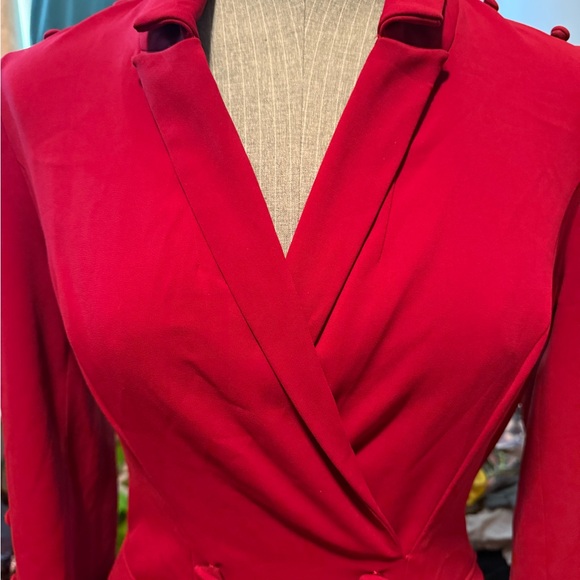 Badgley Mischka Red Blazer Dress size 4 **host pick**🥳 - Picture 7 of 12